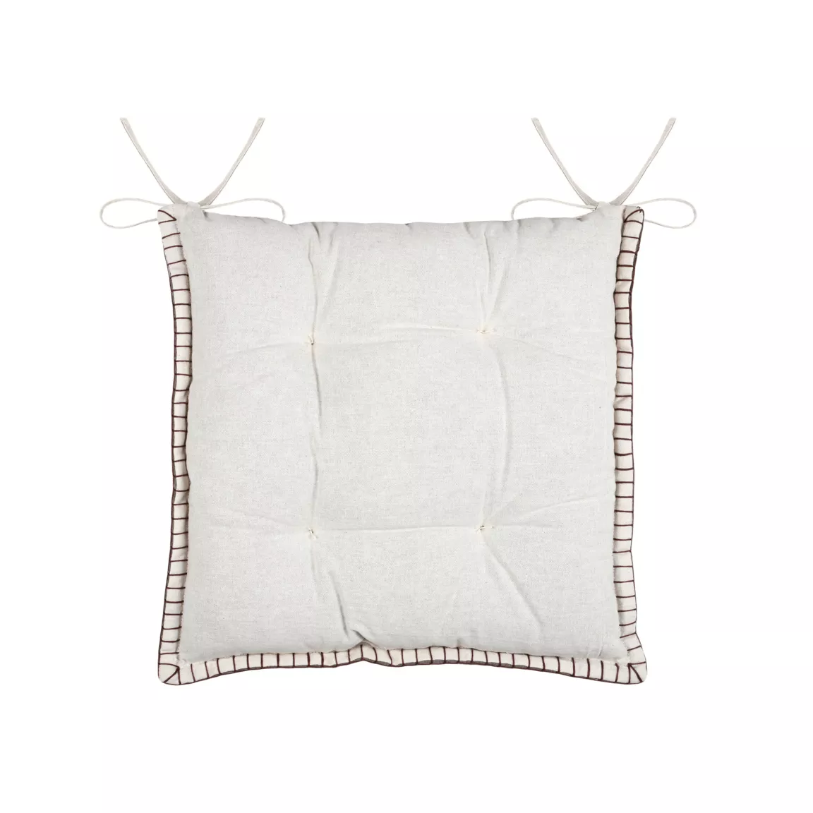 Coussin de chaise carré velours (38 x 38 cm) Landry Taupe