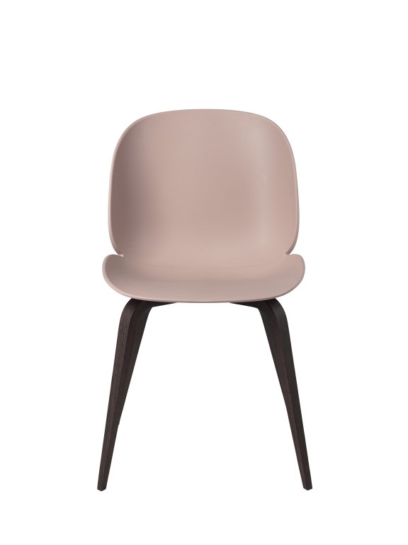 Gubi Beetle stoel met zwart beuken onderstel, alabaster white