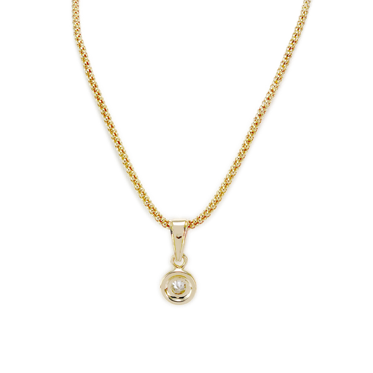 Collier d'occasion or 750 jaune diamants 51 cm