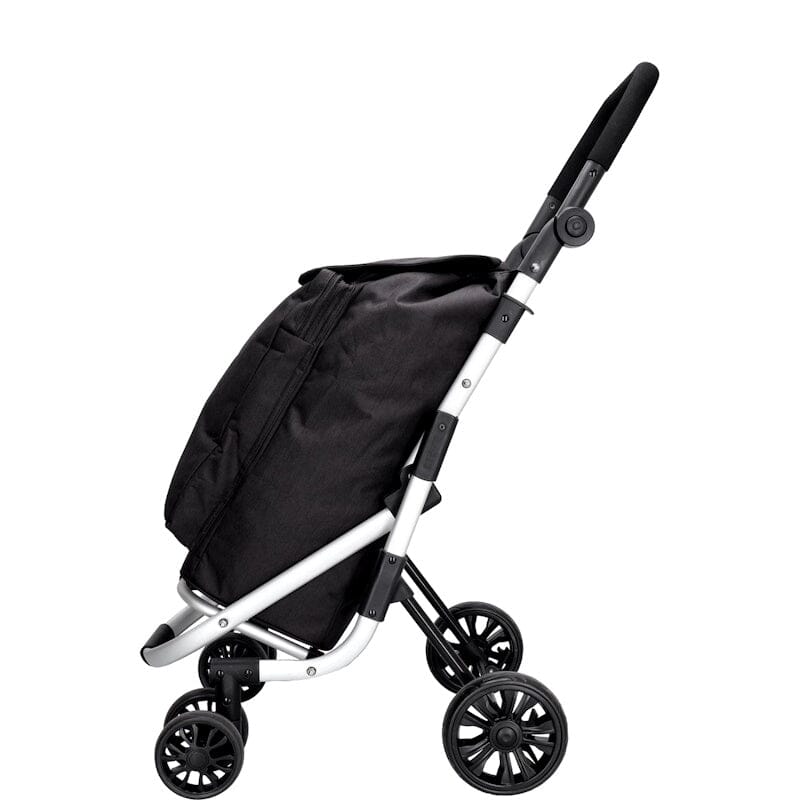Beagles Shop&Go Boodschappentrolley 4-Wielen Zwart