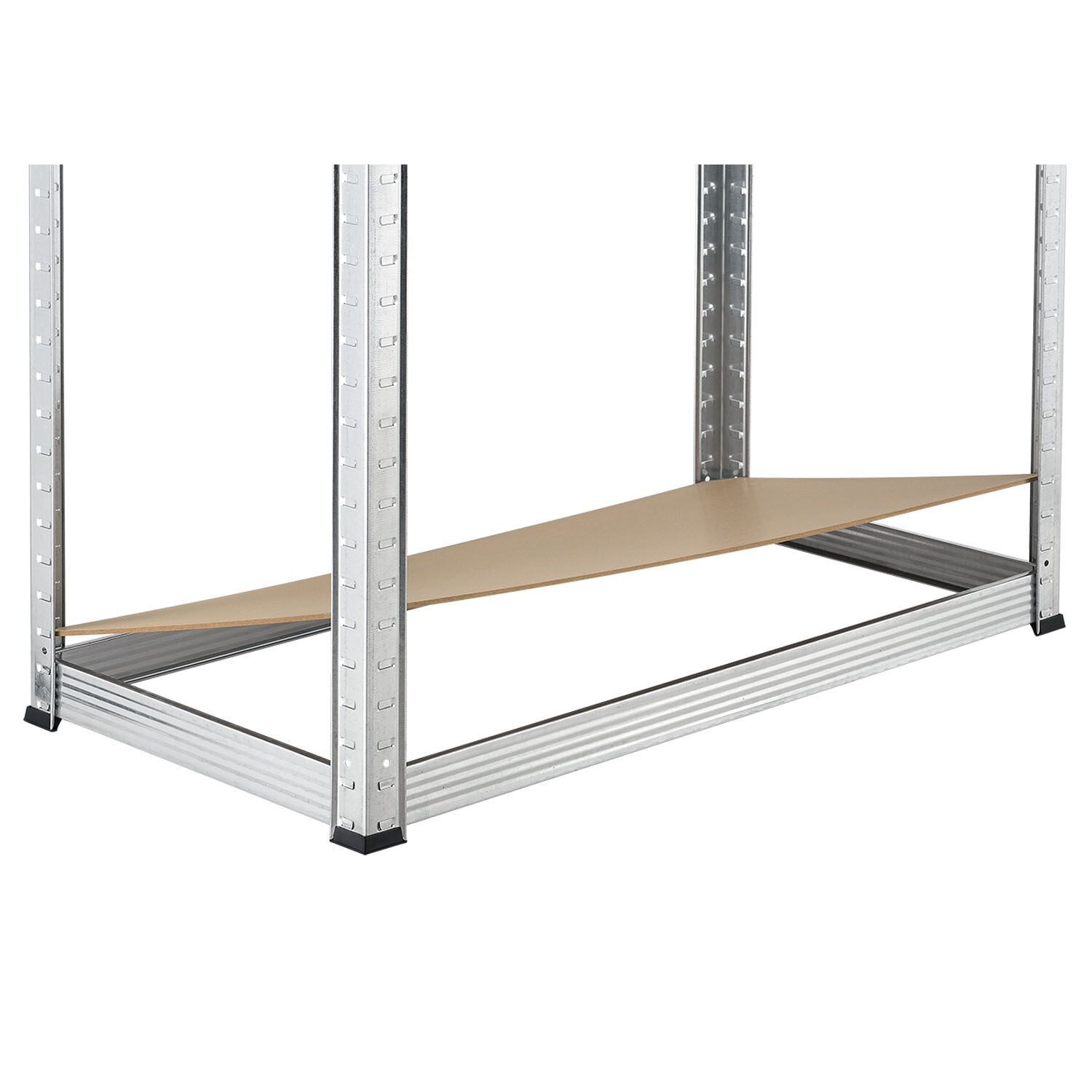Juskys Lagerregal Easy 2er Set – Metall Schwerlastregal 160x80x40 cm, 8 Böden, 640 kg, verzinkt