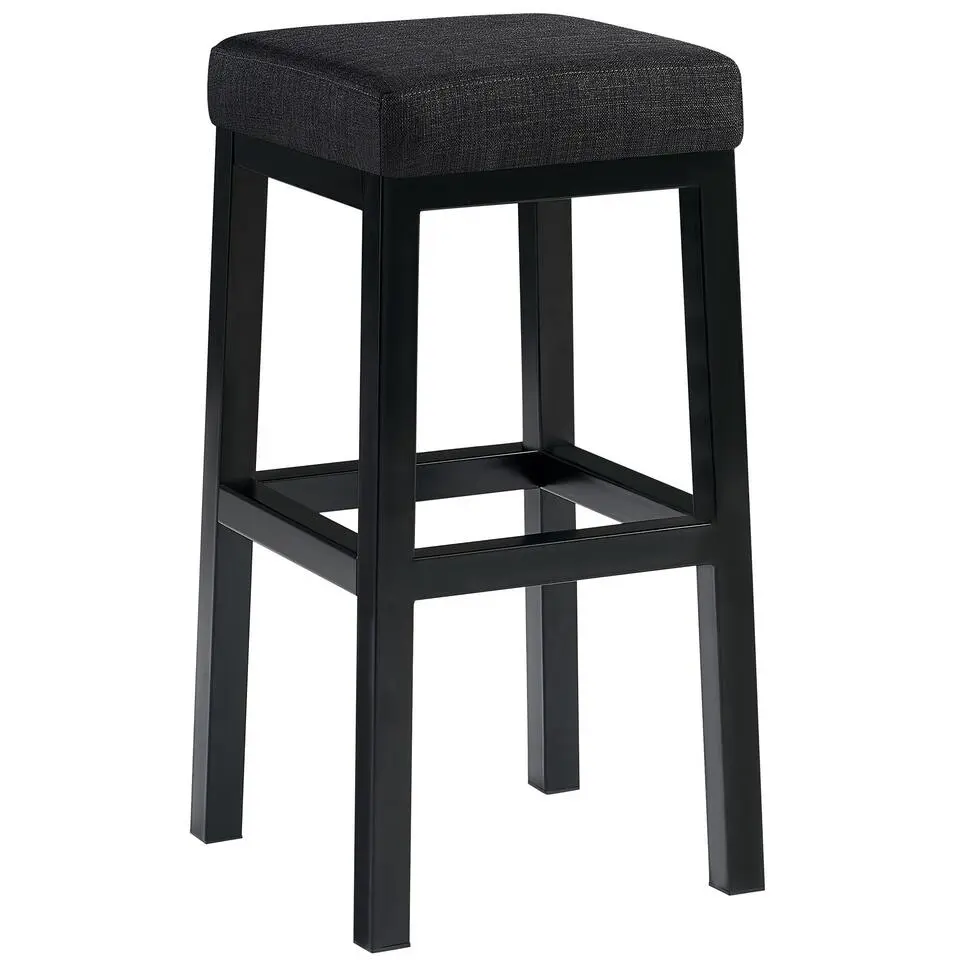 CLP Barkruk Taylor zwart Frame - Stof - donkergrijs