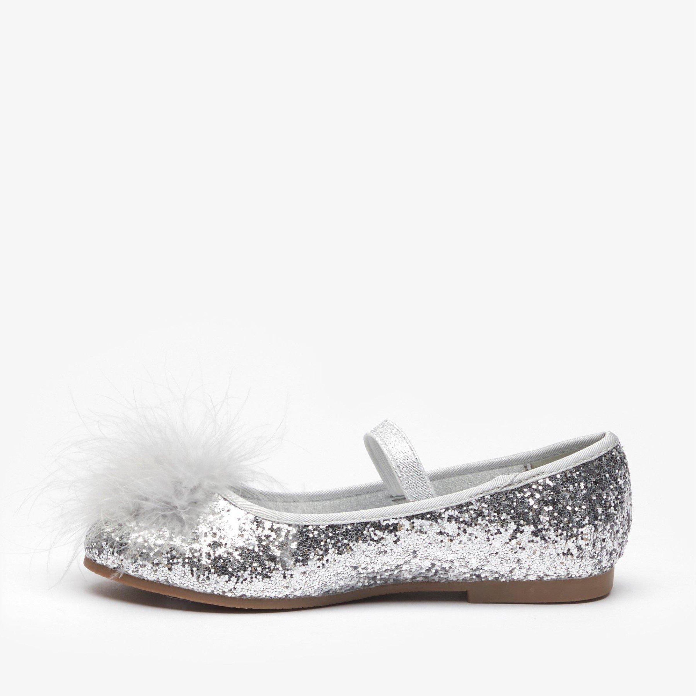 Be You Girls Sequin Feather Shoes