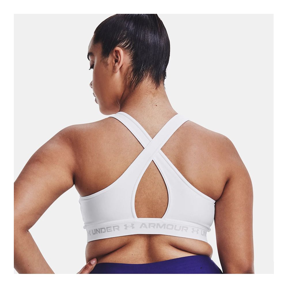 Under Armour CROSSBACK MID - Brassière Femme white