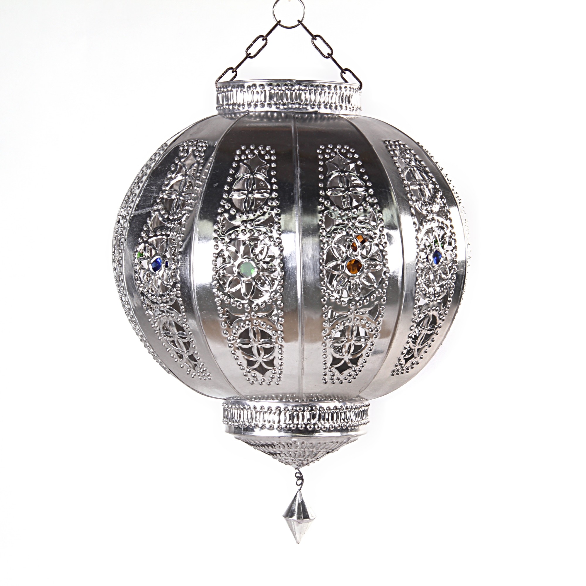 Deckenleuchte 'Marhaba', silber, Ø 28 cm, H 33 cm von fischer's lagerhaus