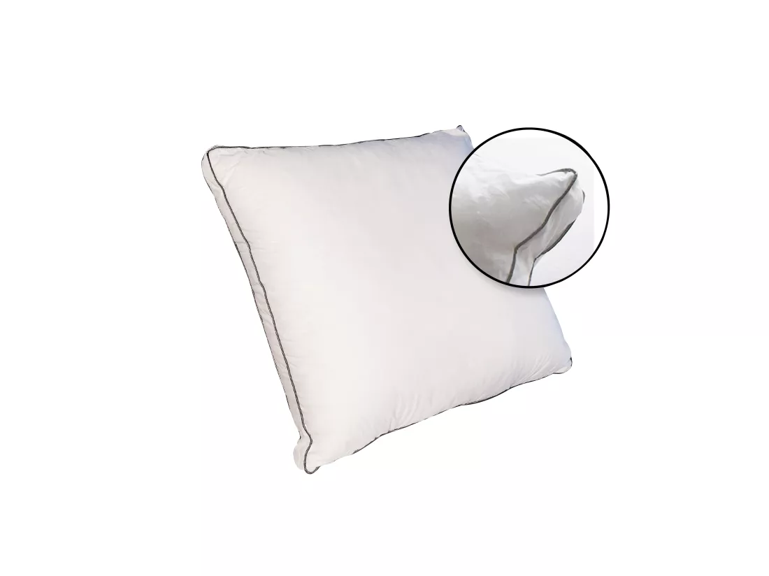 Oreiller sensation duvet en percale de coton 91 fils/cm² - 50 x 70 cm - 700 gr - Blanc - AUXENCE