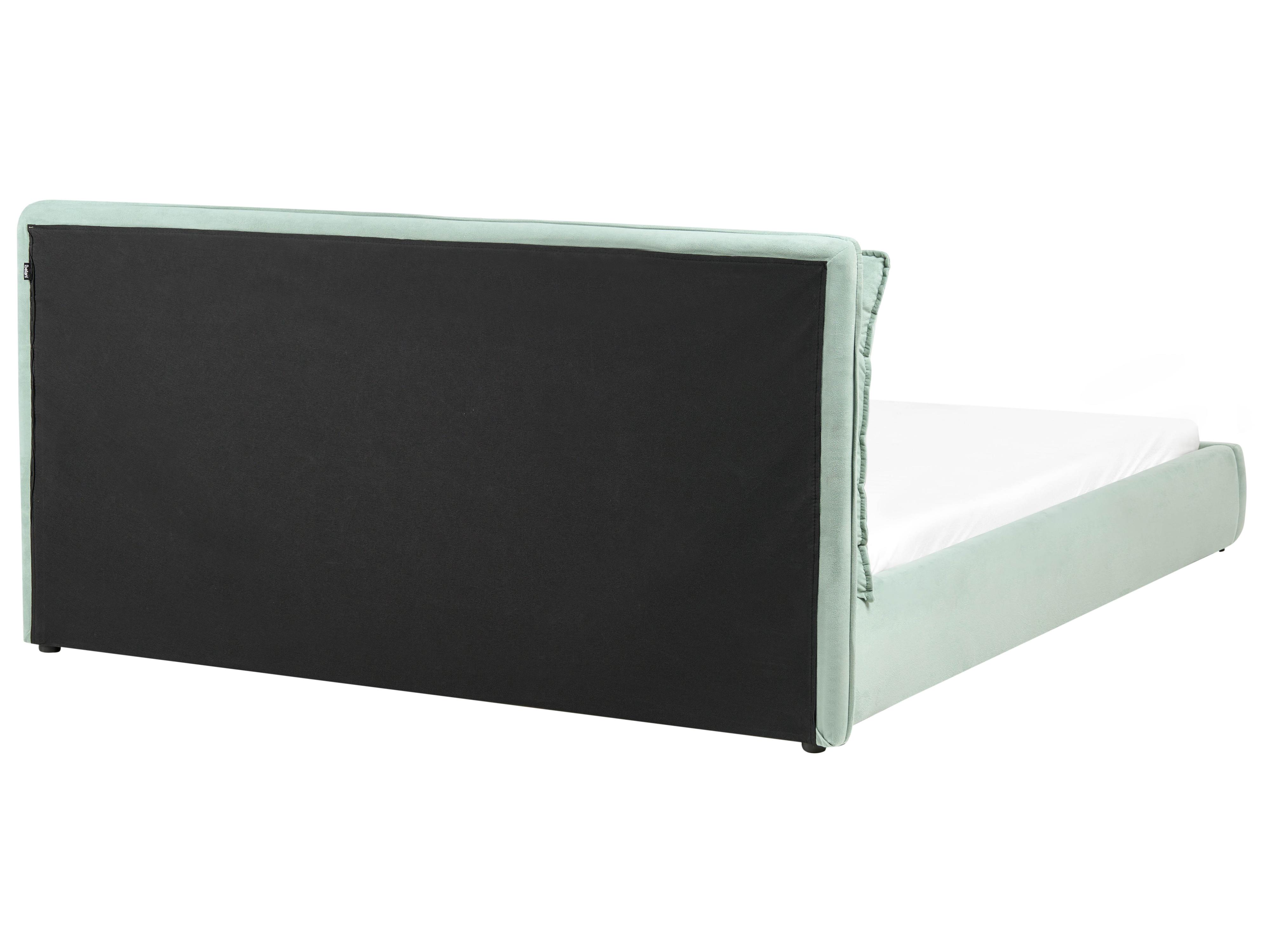 Bed Fluweel BAJONNA 180 x 200 cm Mintgroen