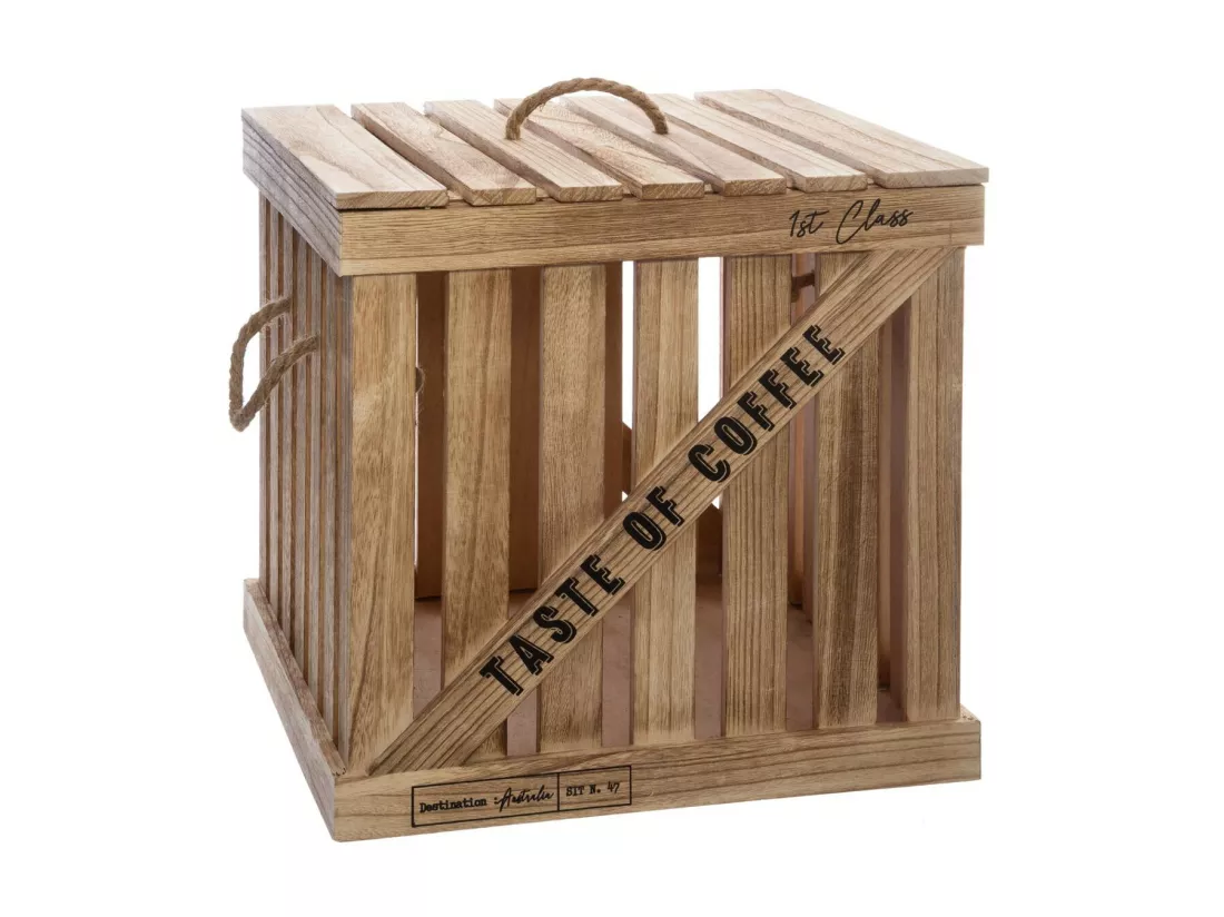 Lot de 3 Boites de rangement en Bois de Paulownia