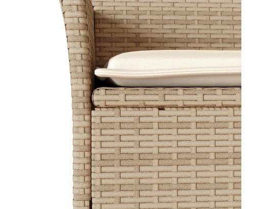 VIDAXL - Chaises de jardin avec coussins lot de 2 beige résine tress...