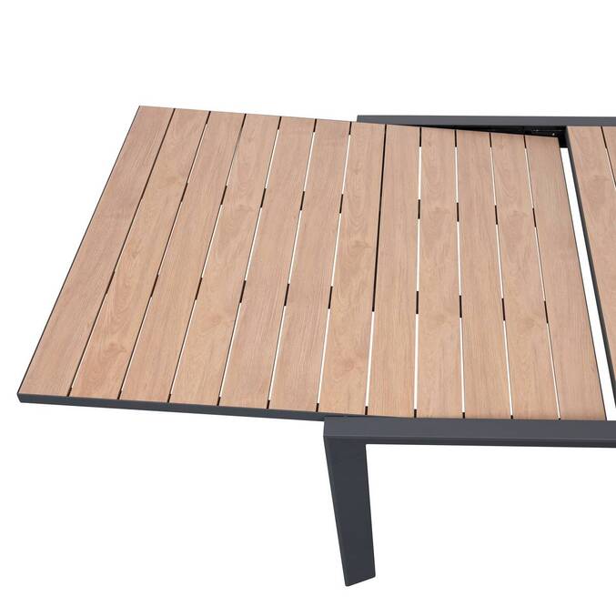 Table de jardin extensible rectangulaire EVASION Honey / Graphite