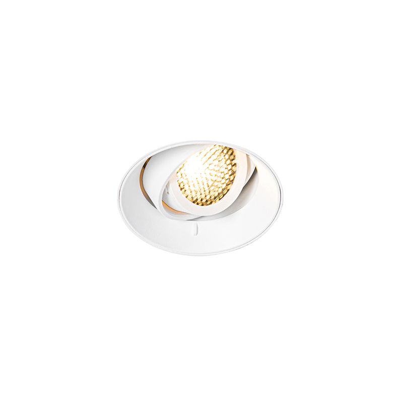 Set van 6 Moderne inbouwspot wit GU10 rond trimless - Oneon Honey