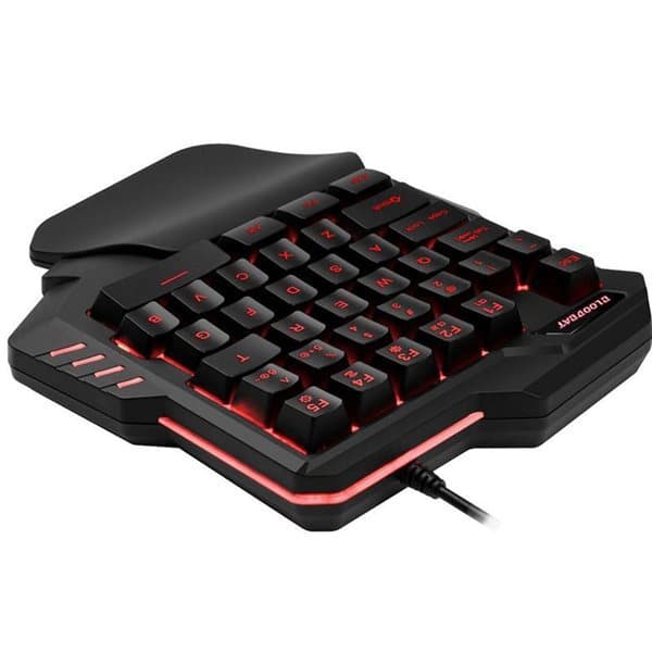 Enhånds-gamingtastatur med belysning