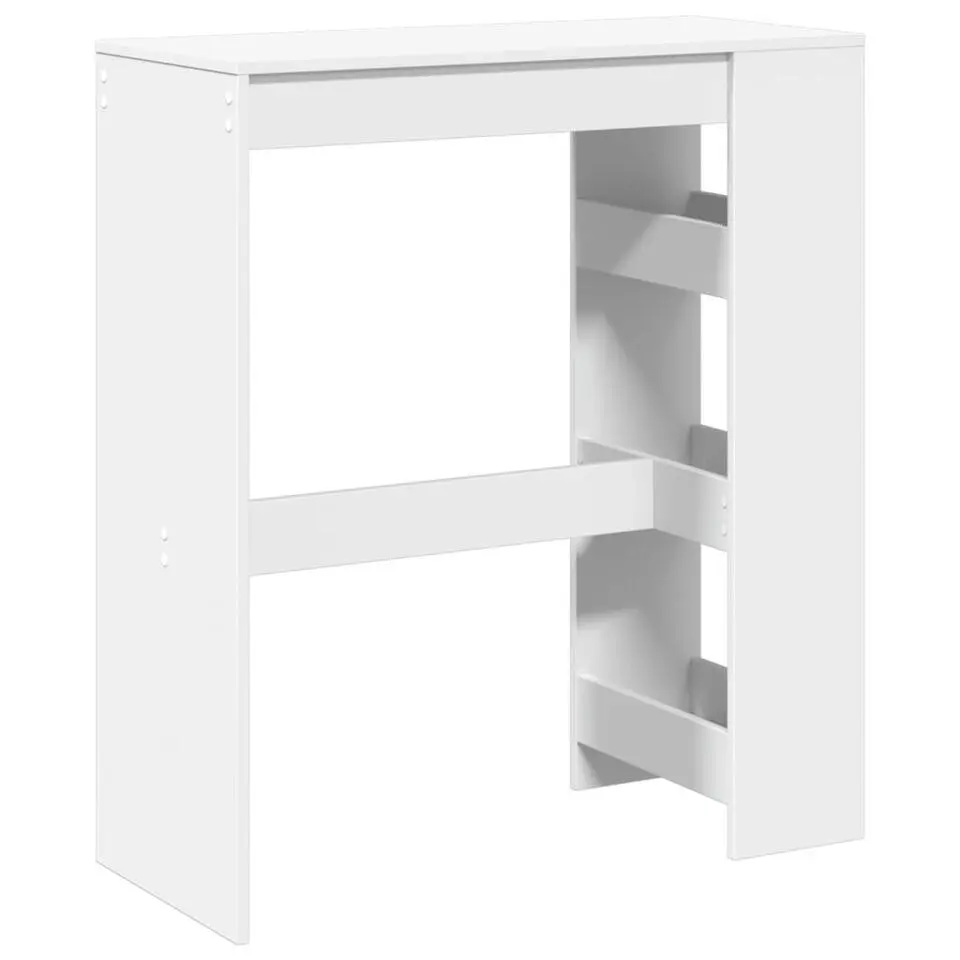 vidaXL - Bartafel met opbergruimte - Wit - Bewerkt hout - 90x43 cm