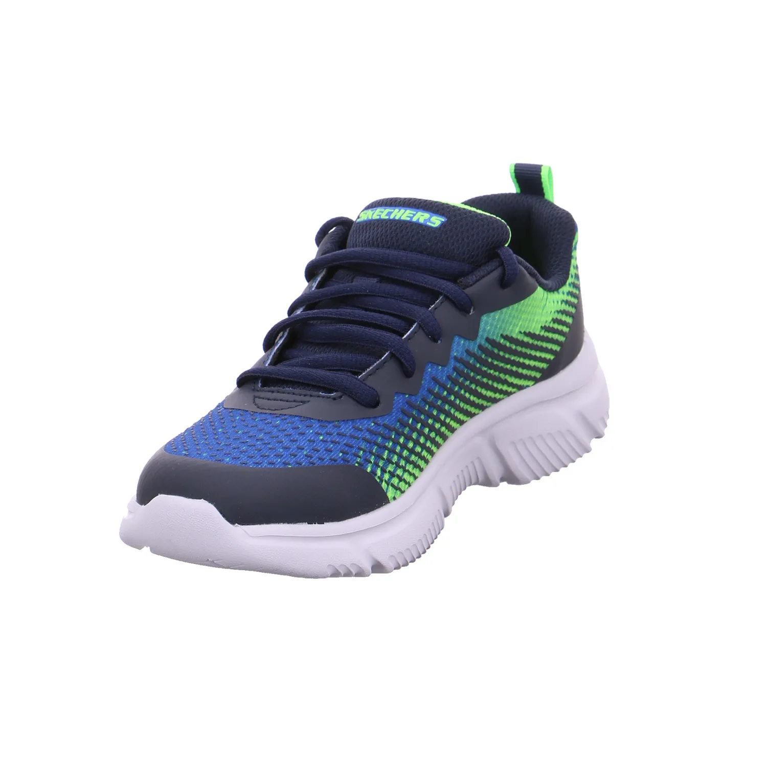 SKECHERS Jungen-Halbschuh Binder Blau Textil  Sneaker