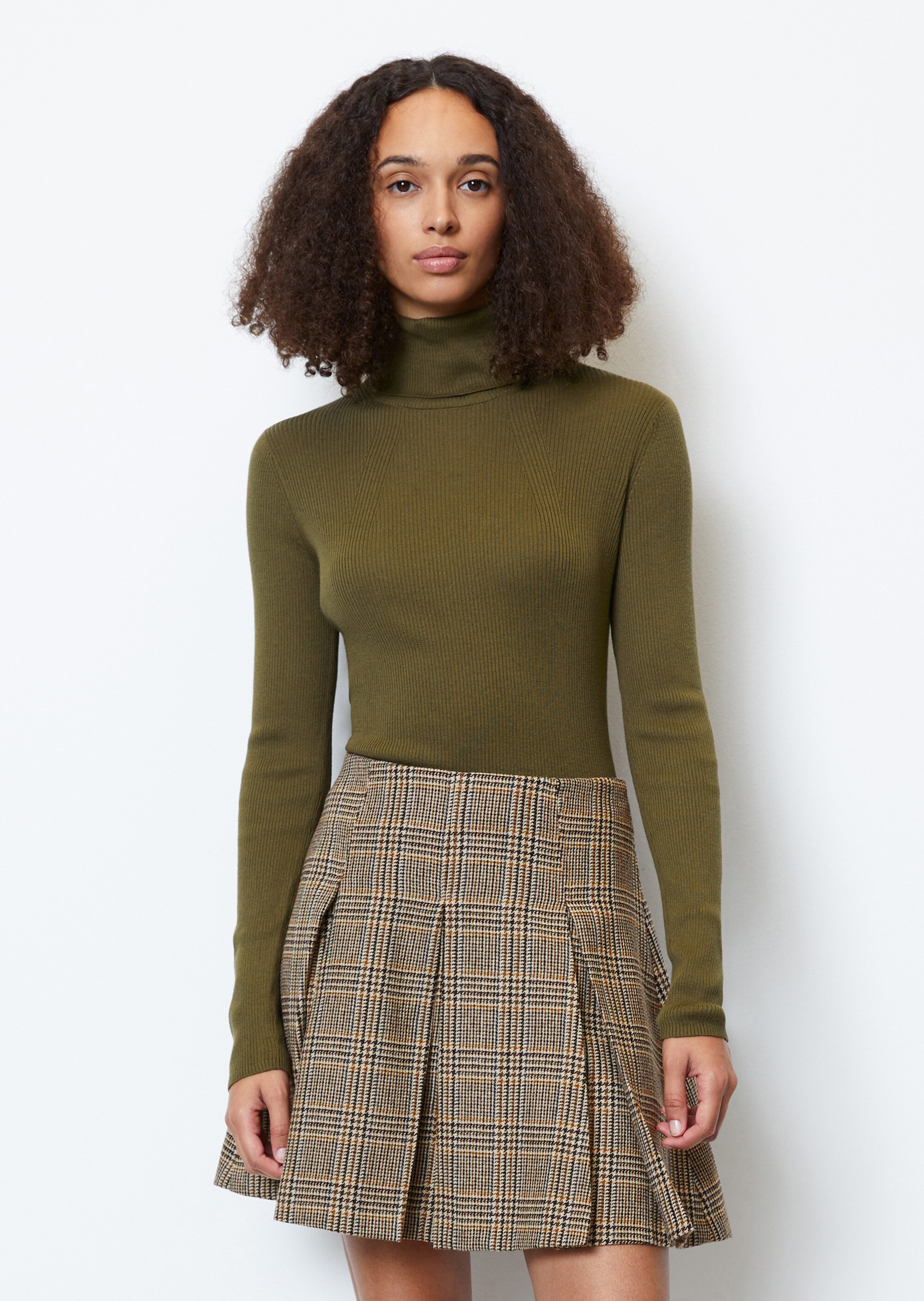 Rollkragenpullover slim aus Organic Cotton