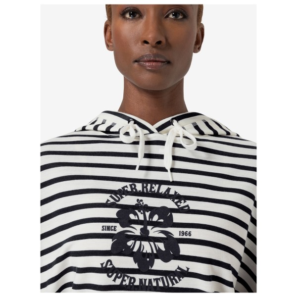 super.natural - Women's Feel Good Stripe Hibiskus Bio Hoodie - Sweat à capuche