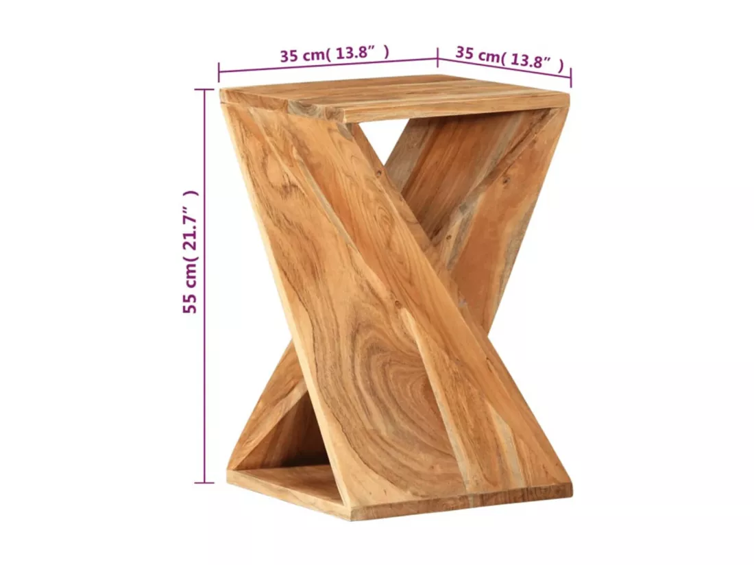 Table d'appoint 35x35x55 cm Bois massif d'acacia