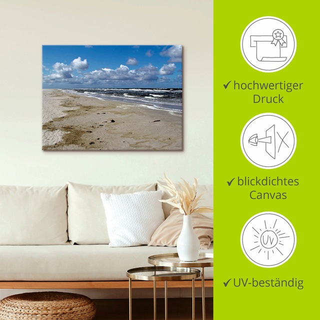 Artland Leinwandbild »Nordsee - Urlaubsfeeling pur« Strand 1 Stk. tlg. auf Keilrahmen gespannt