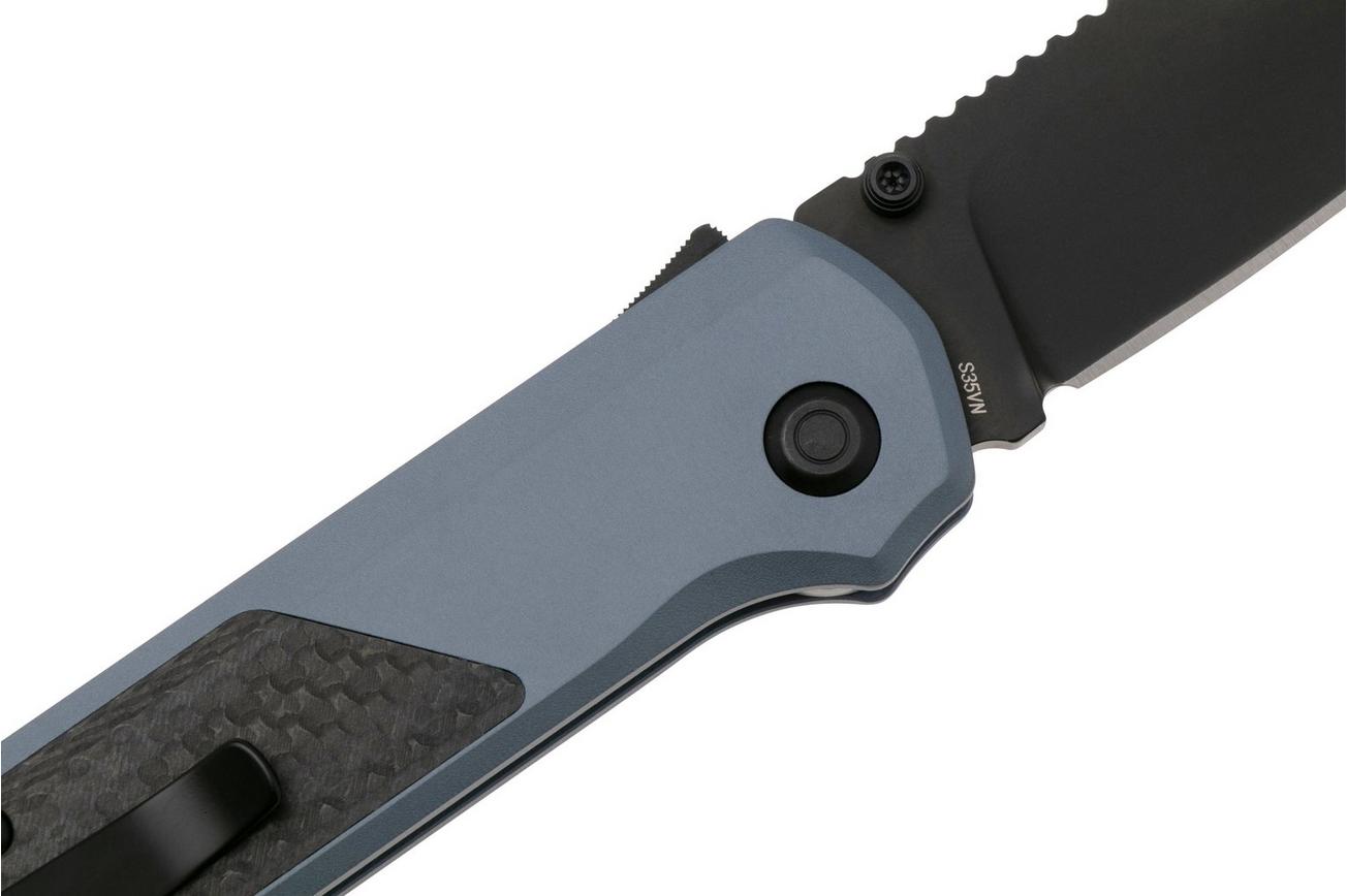 Flytanium Arcade Shark-Lock 1308 Black DLC, Blue Aluminum Carbon Inlay, zakmes