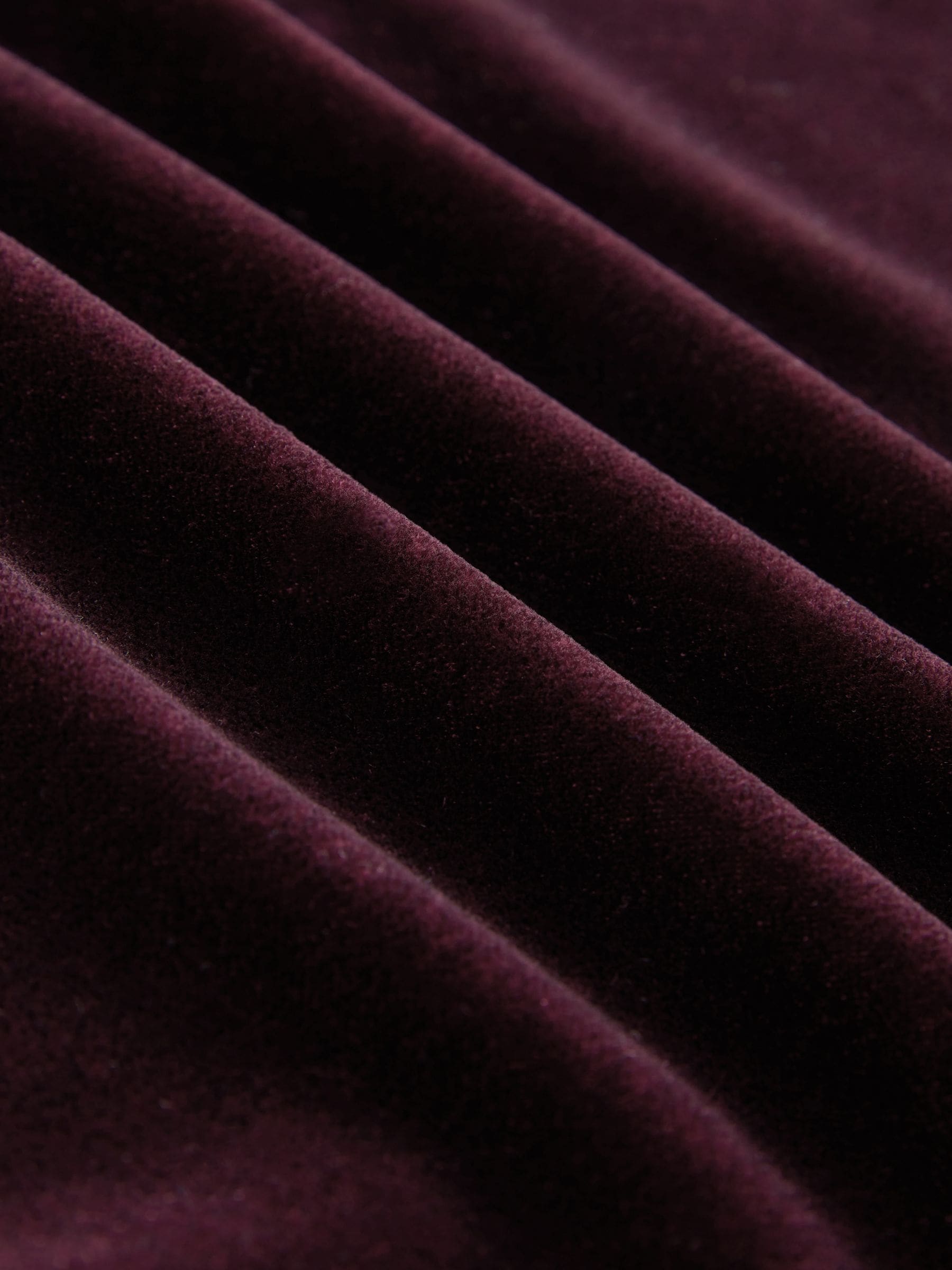 Bordeauxrood - Velvet Elastic Back Wide Leg Trousers