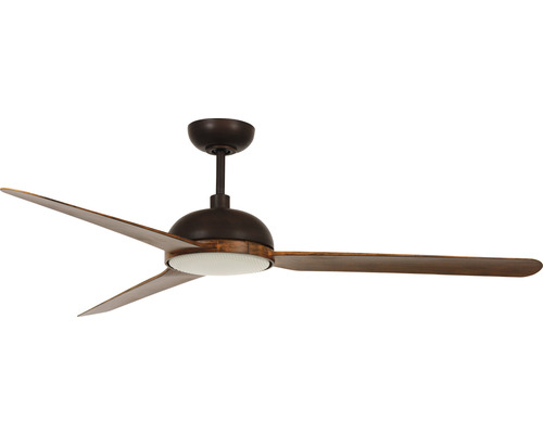 Unione 26W plafondventilator - zonder gloeilamp, 40 dB(A), met afstandsbediening, Ø 142 cm, donker/espresso, zomer- en winterstand