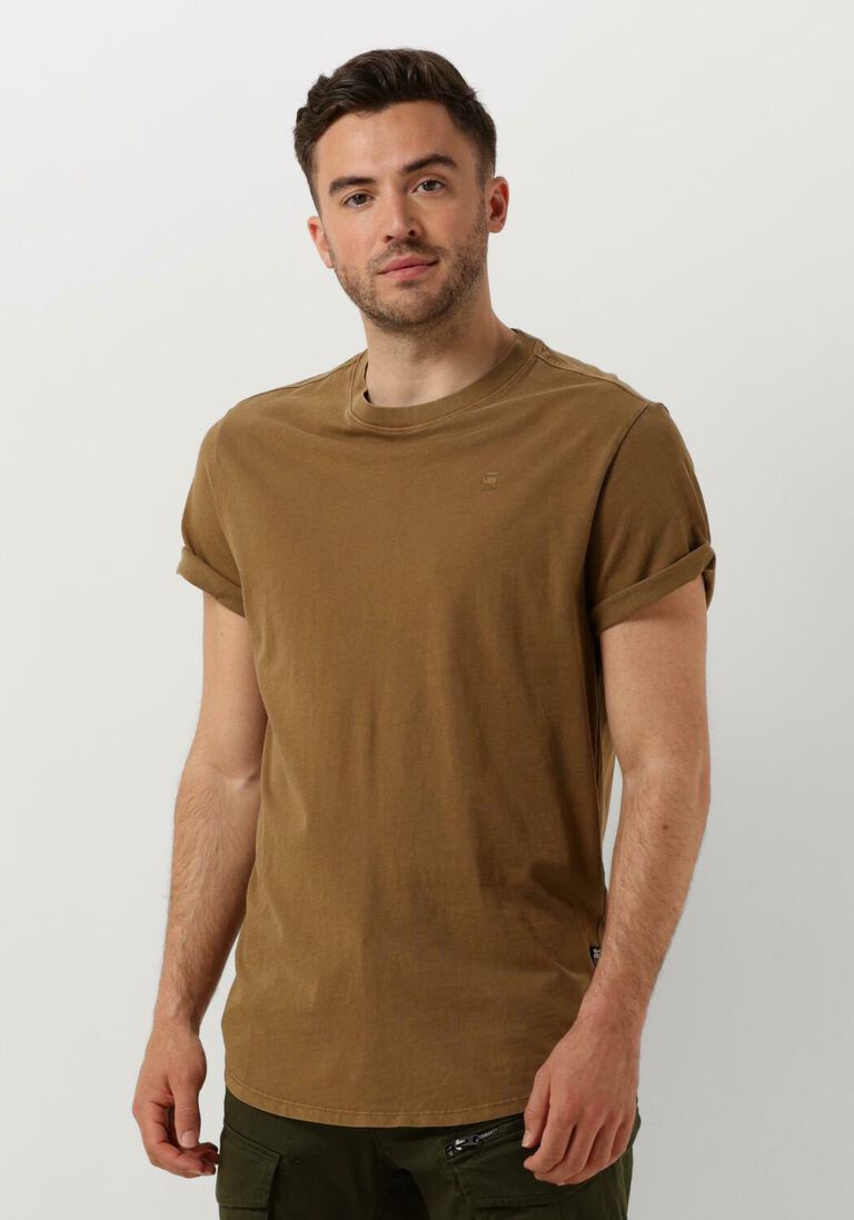 G-STAR RAW camel g-star raw t-shirt lash r t s/s