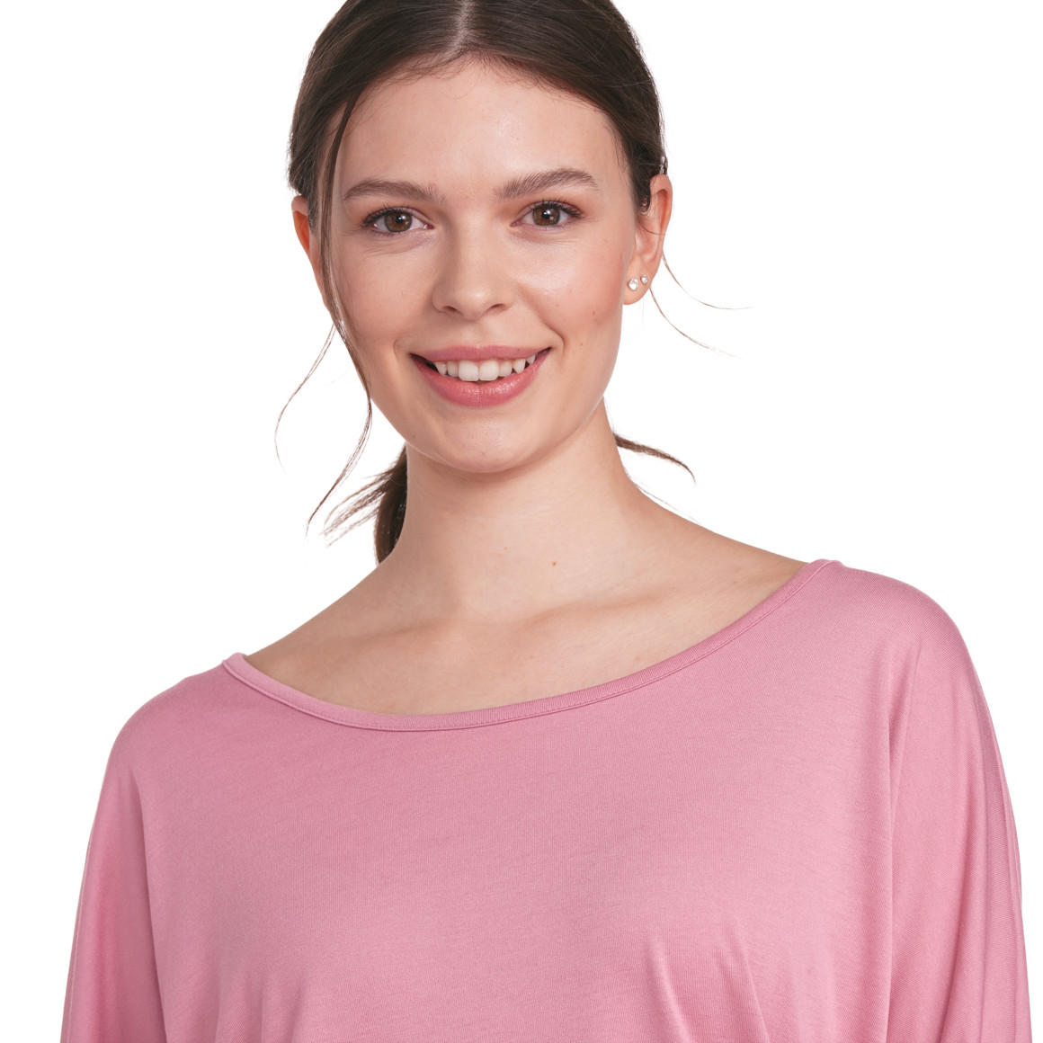 Gina Sports Damen Yoga-Shirt mit 3/4-Arm rosa
