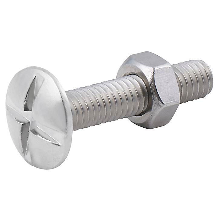 10 boulons poêlier inox A2 6 x 30 mm