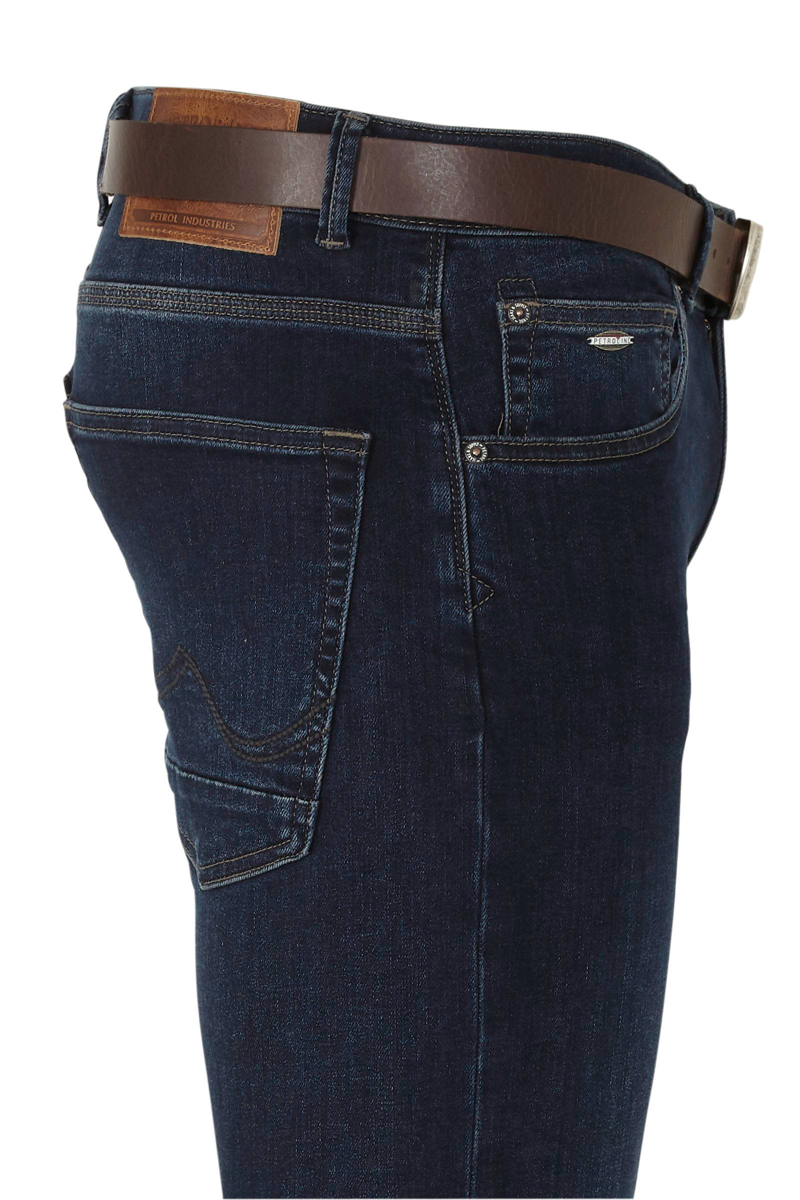 Petrol Industries slim fit jeans SEAHAM met riem midnight blue