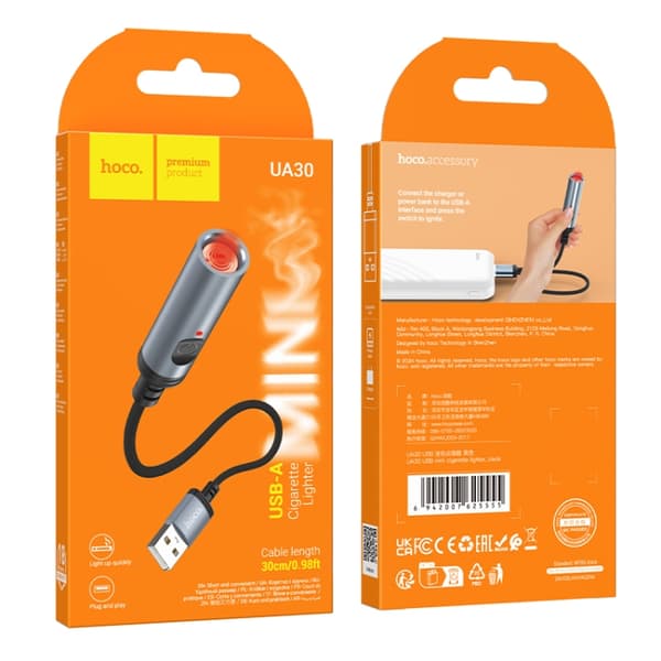 Sigarettenner med USB og fleksibel design