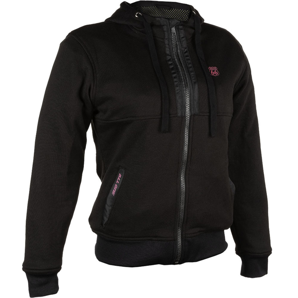 Route 66 by All One - Sweat zippé Femme Street Lady Noir