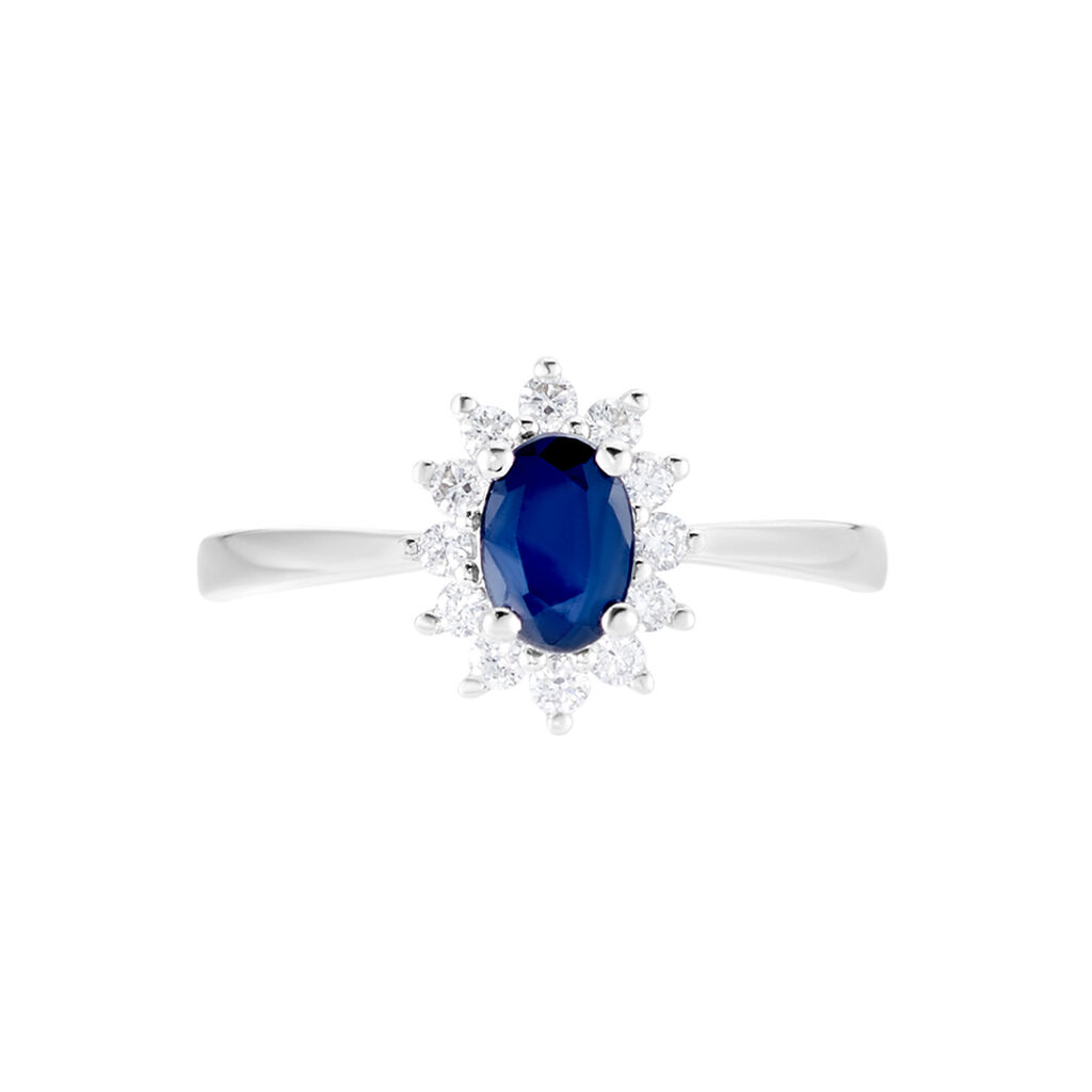 Bague Or Blanc Vladimir  Saphir Diamants