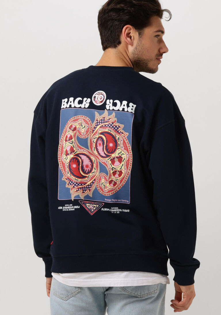 SCOTCH & SODA donkerblauwe scotch & soda sweater festival aw sweatshirt