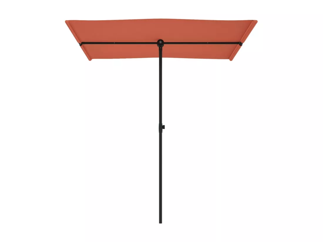Parasol d'extérieur avec mât en aluminium 180x110cm Terre cuite