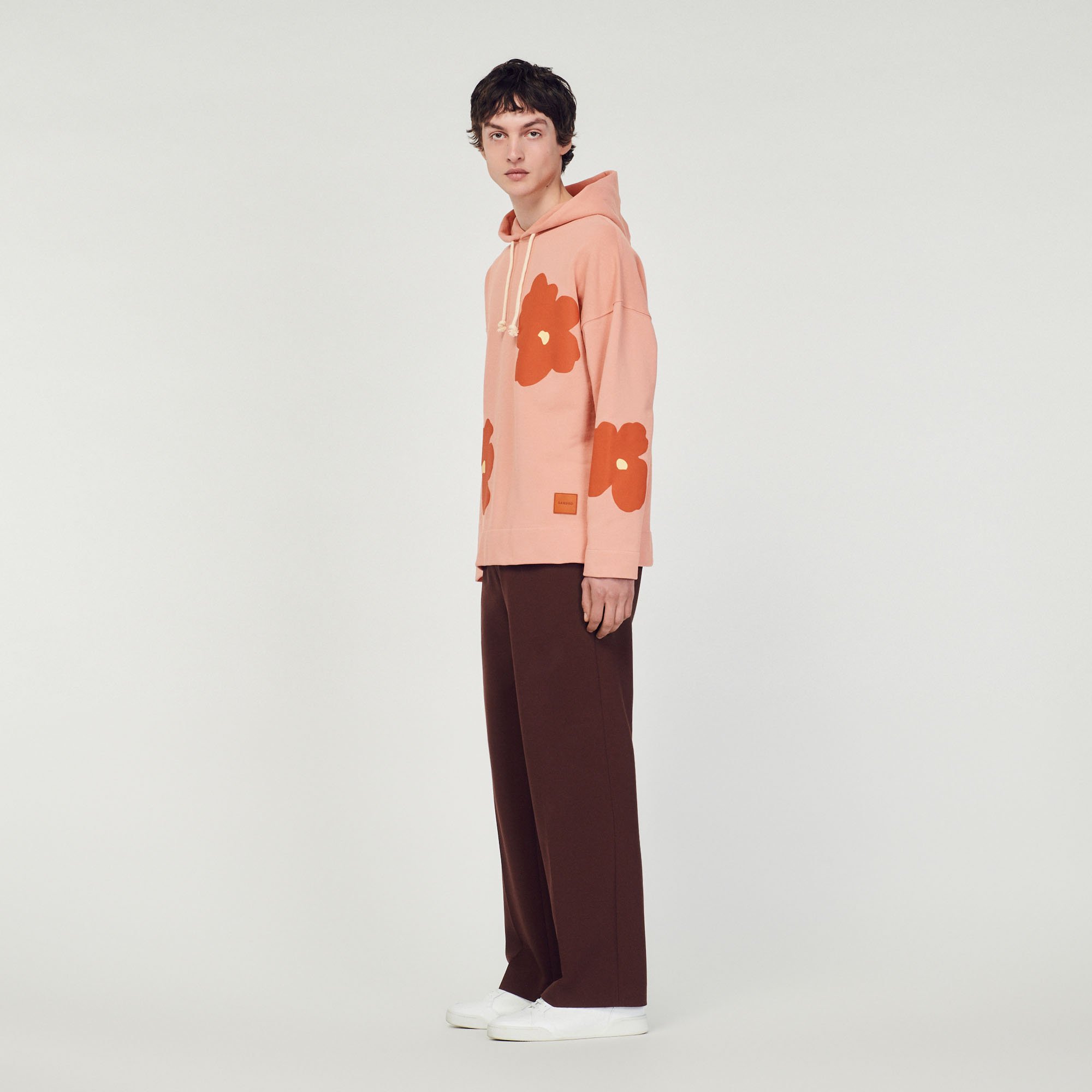 Hoodie motifs fleurs
