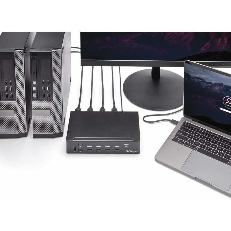 StarTech.com Switch KVM USB HDMI à 4 ports avec hub USB 3.0 intégré - 1080p