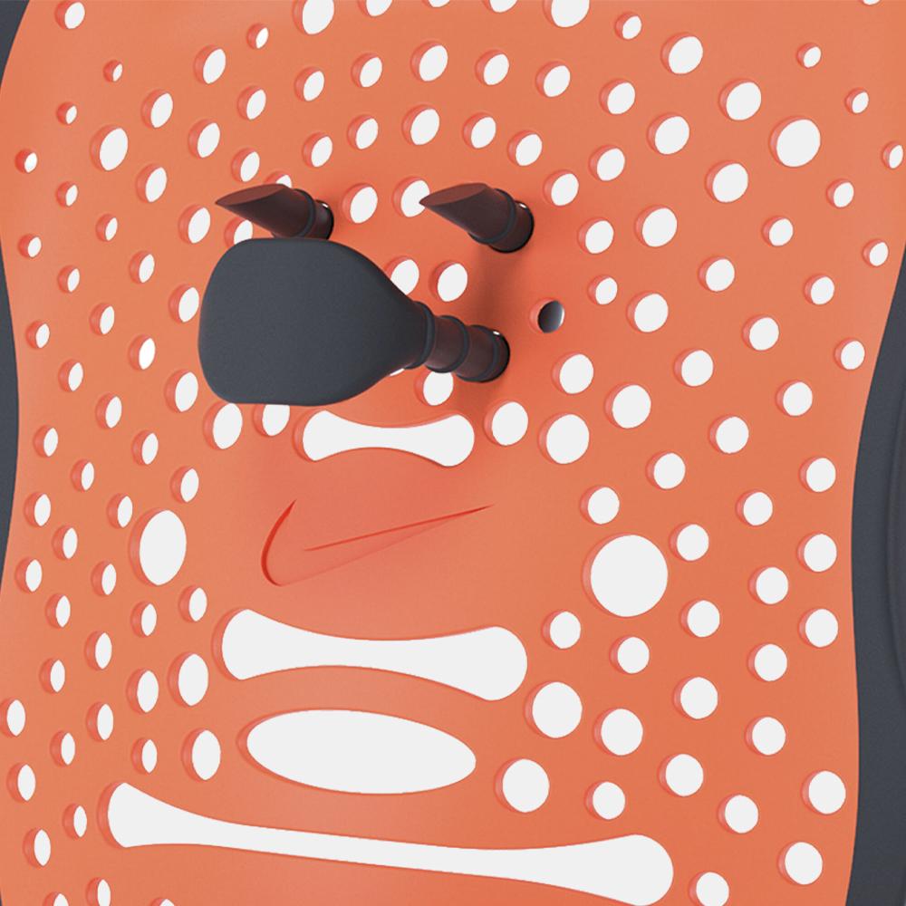 Nike Plaquettes de Natation Noir/Orange Nike Ness