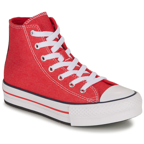 Converse - YOUTH CONVERSE CHUCK TAYLOR ALL STAR EVA LIFT PLATFORM RETRO DEN - Rouge