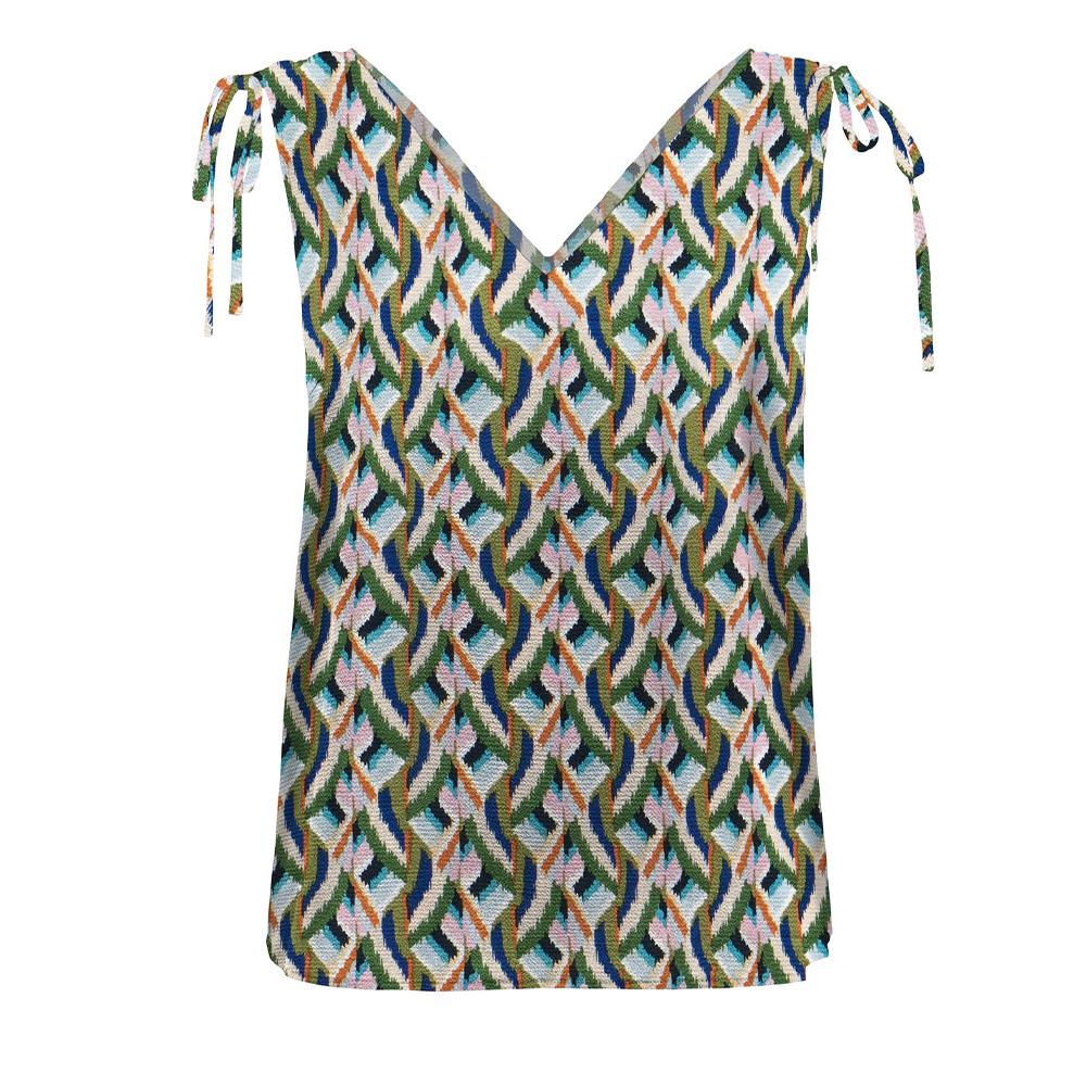 Only Top Vert/Multicolore Femme Only Ruching