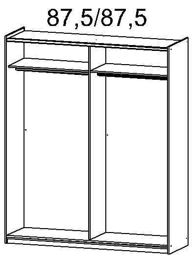 Schwebetürenschrank Kronach Alpinweiß