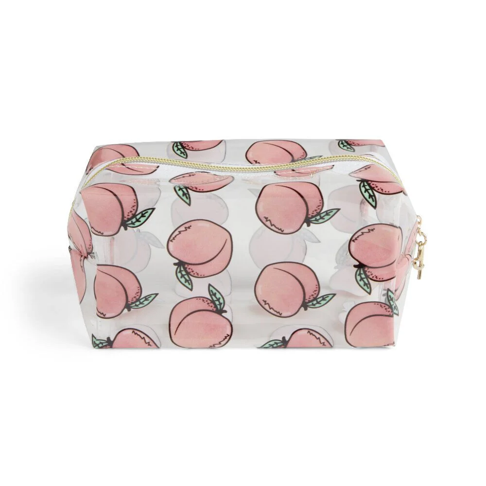 Trousse cosmétique transparente à motifs - 3 modèles