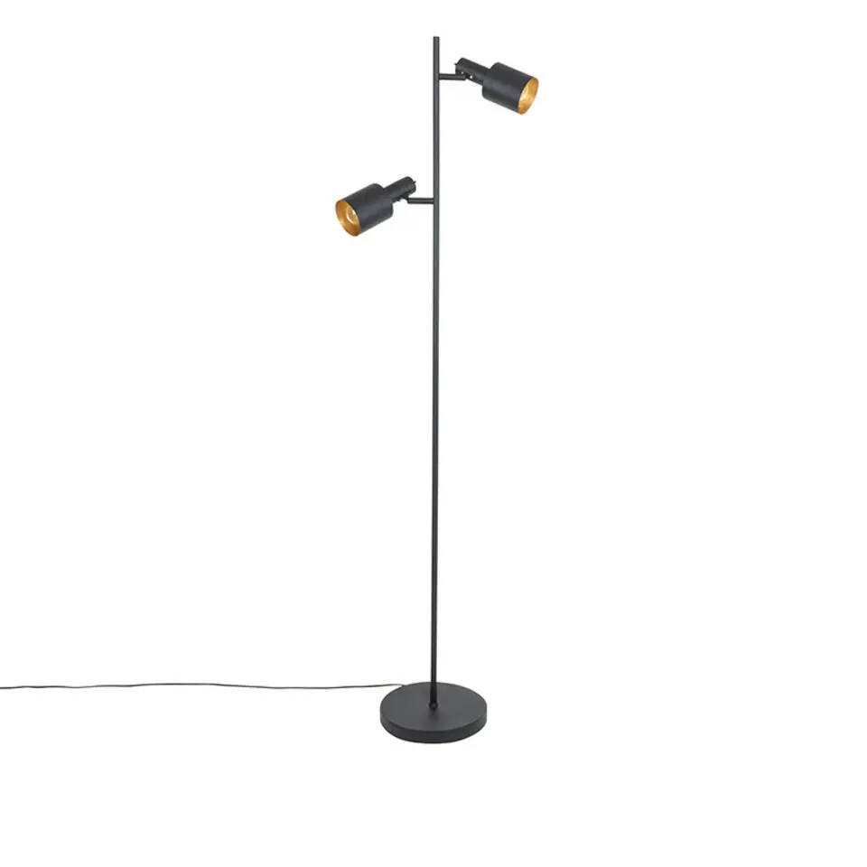 Qazqa vloerlampen stijn zwart e27
