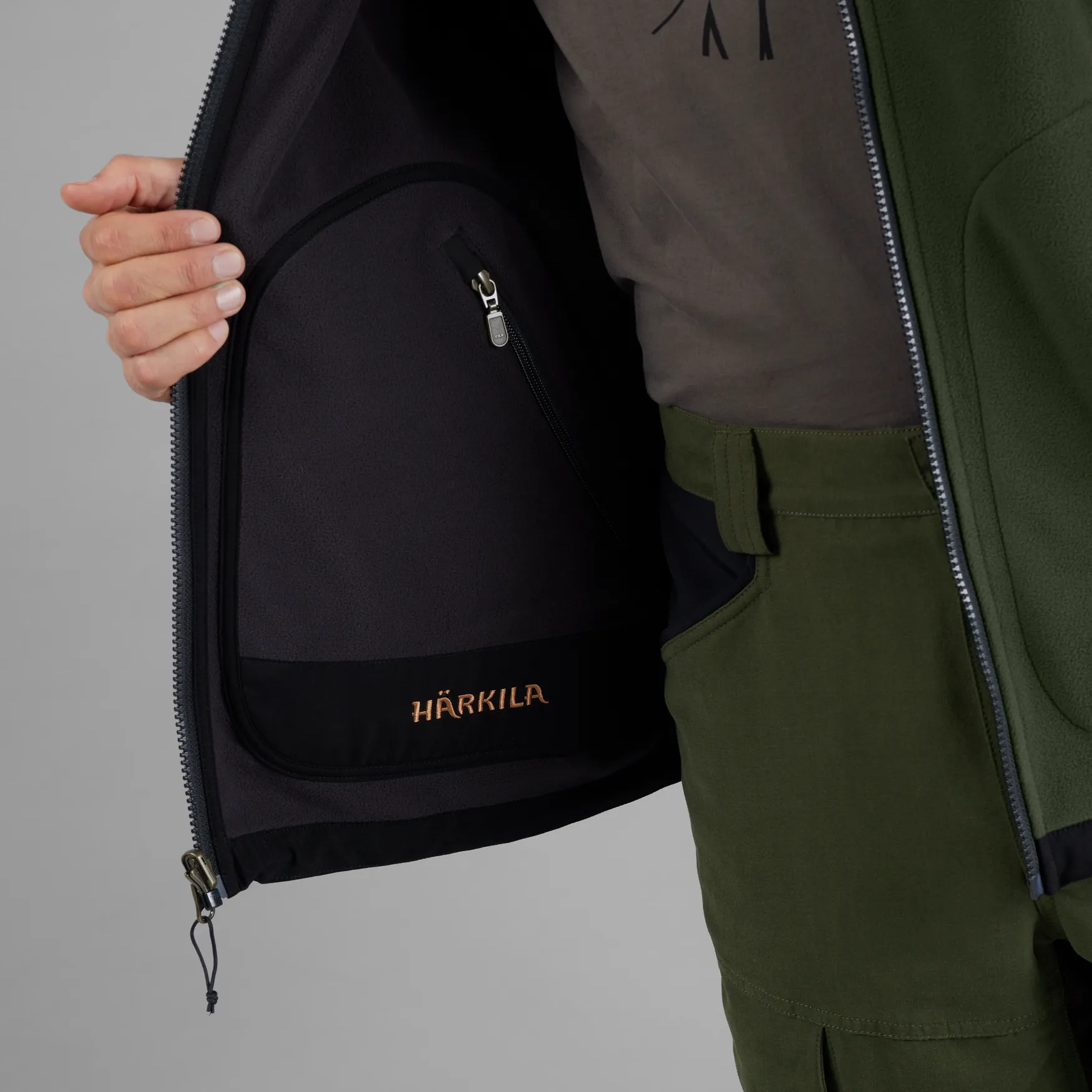 Härkila Men's Kamko Fleece Grey/Green