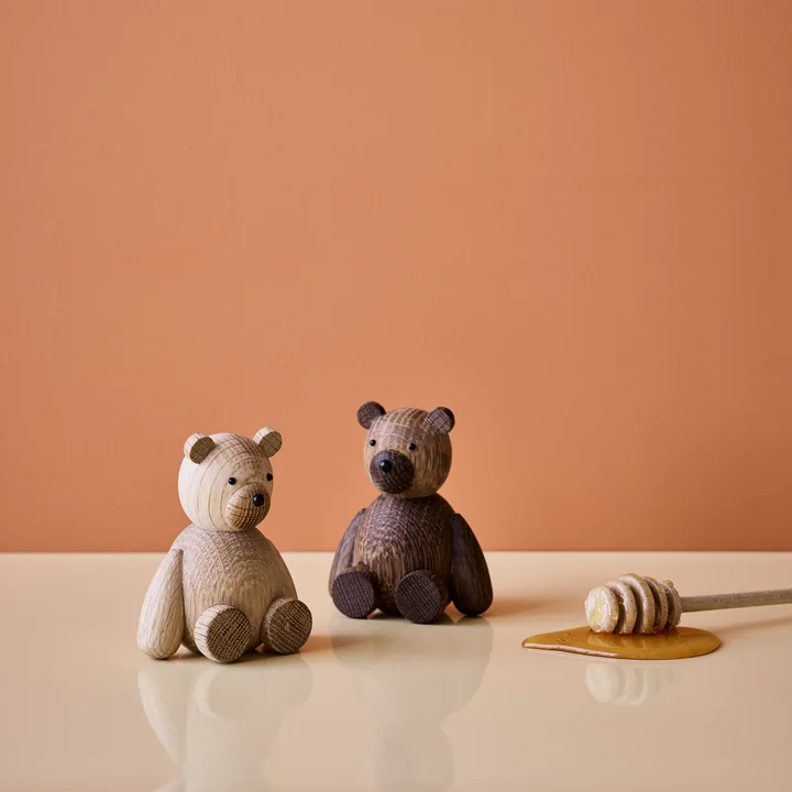 Lucie Kaas - Teddy Holzfigur, H 13,5 cm / Eiche