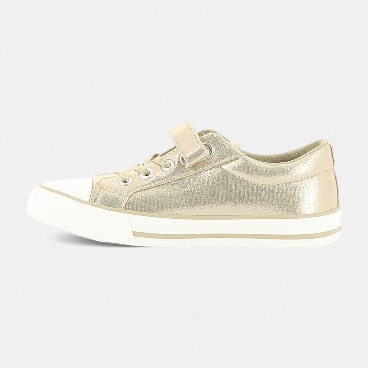 Baskets en toile Fille or