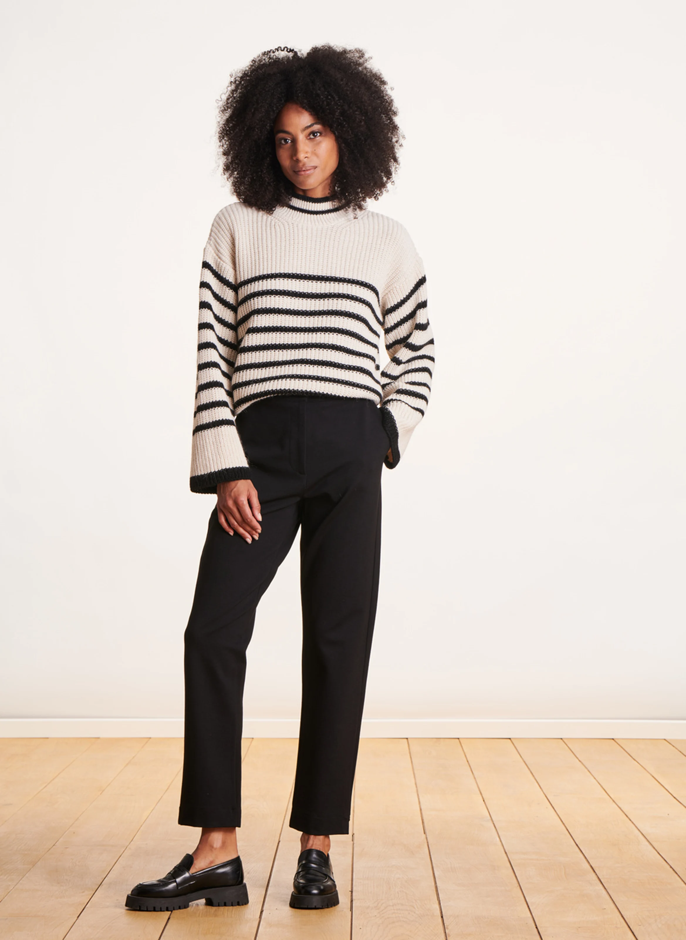 Pantalon cigarette| Noir