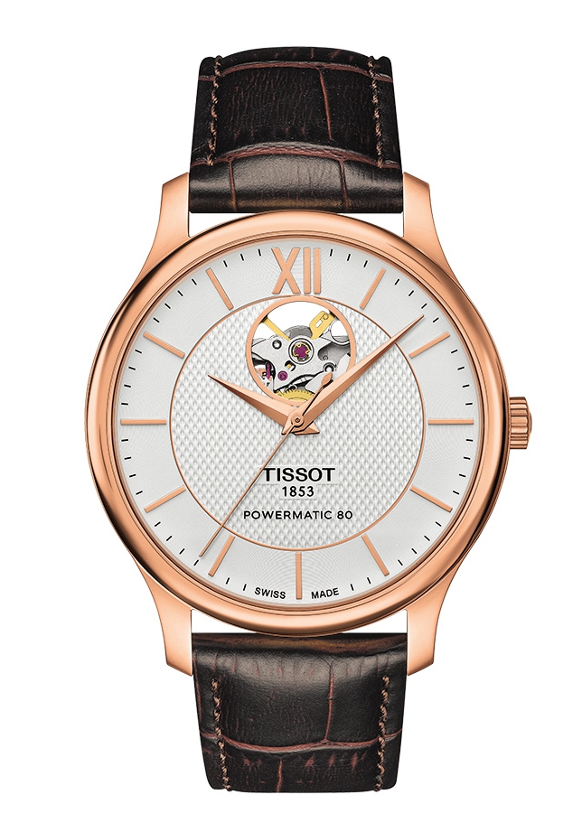 Tissot Tradition Open Heart Herrenuhr Automatik Weiß