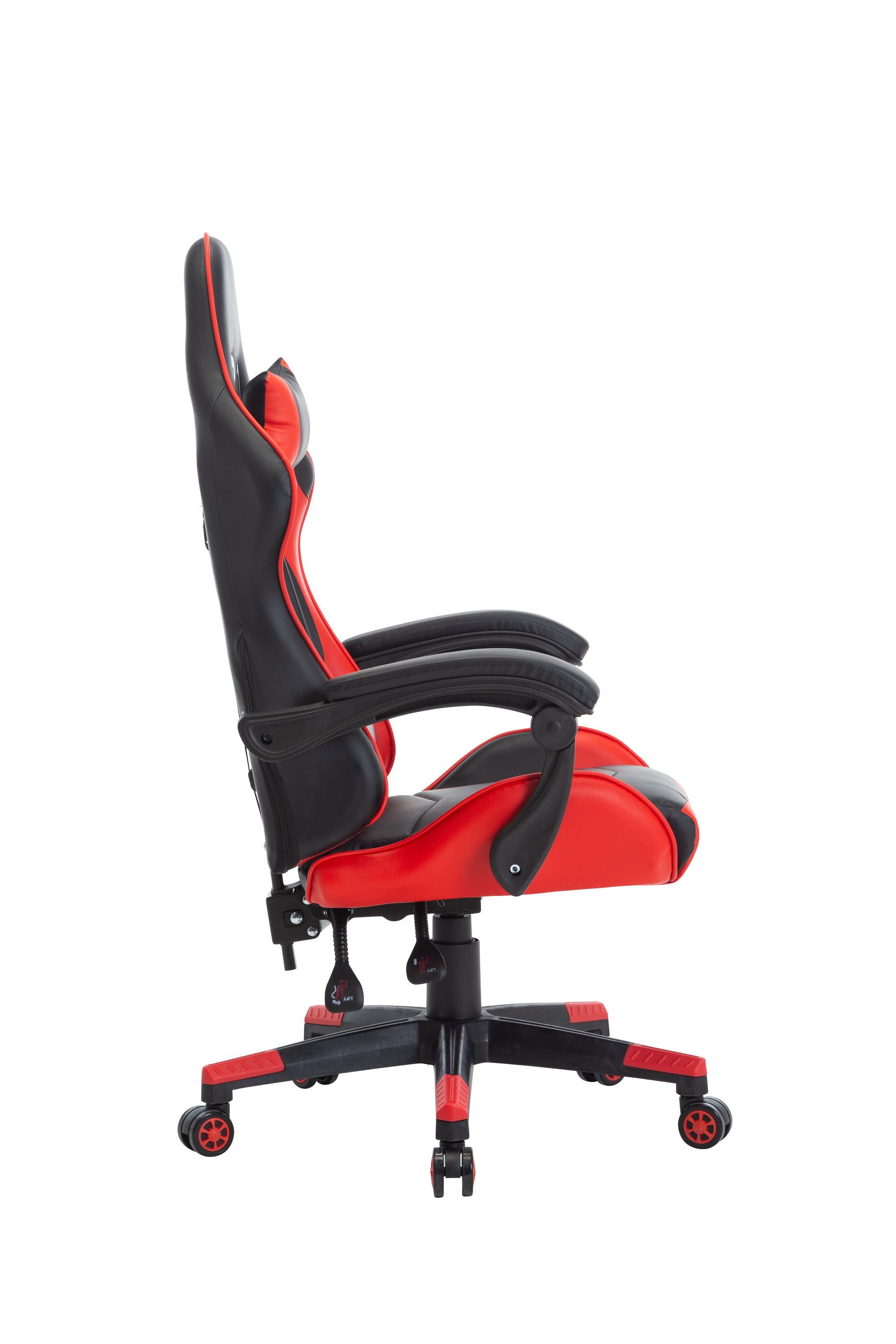 Gamingstuhl Bürostuhl Leder THUNDERBOLT rot