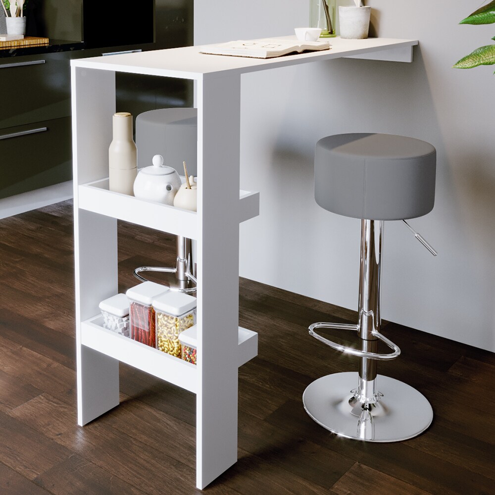 Vicco Design Barhocker 2er Set Grau Schminkhocker höhenverstellbar Drehstuhl