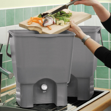 Bokashi composter complete set met 2 stuks van 16 liter